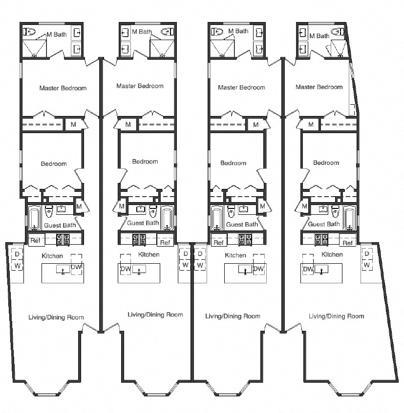 Stack of all Flats side by side